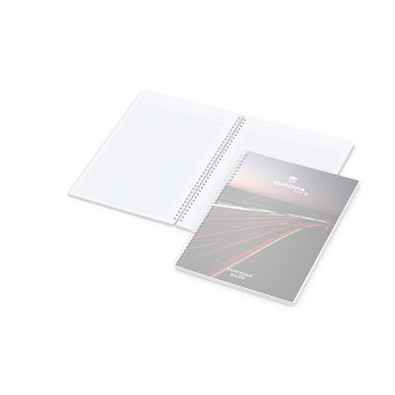 Geiger-Notes Notizbuch Bizz-Book A4-Plus Polyprop Bestseller, inkl. Druck auf Titel,weiß