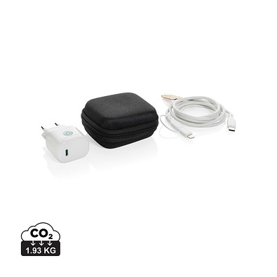 Boost 2-tlg. 20W Type-C Ladeset aus RCS recyceltem PET, schwarz