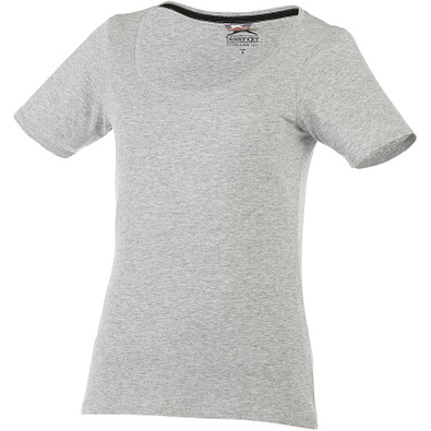 Slazenger™ Damen T-Shirt Bosey mit weitem Rundhalsausschnitt, sportgrau, M Slazenger™ Damen T-Shirt Bosey mit weitem Rundhalsausschnitt, sportgrau, M