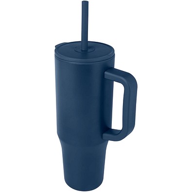 Brady 900 ml RCS-zertifizierter Isolierbecher mit Silikon Trinkhalm, navy