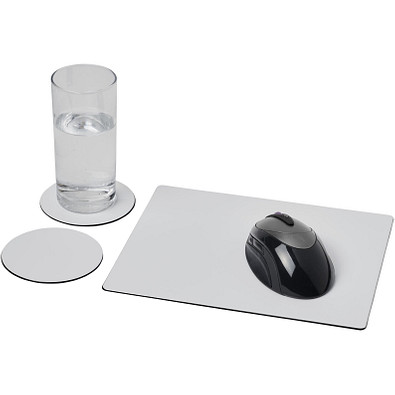 Brite-Mat® Mousepad- und Untersetzer-Set 2, schwarz Brite-Mat® Mousepad- und Untersetzer-Set 2, schwarz