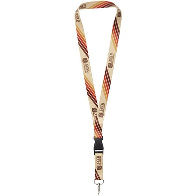 Bucks Sublimation Lanyard mit Schnappverschluss, schwarz, 20mm