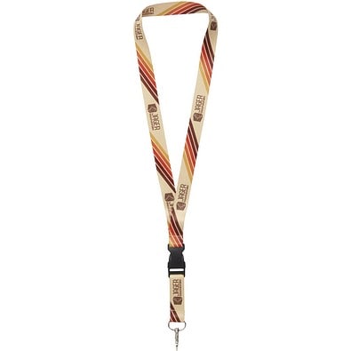 Bucks Sublimation Lanyard mit Schnappverschluss, schwarz, 25mm