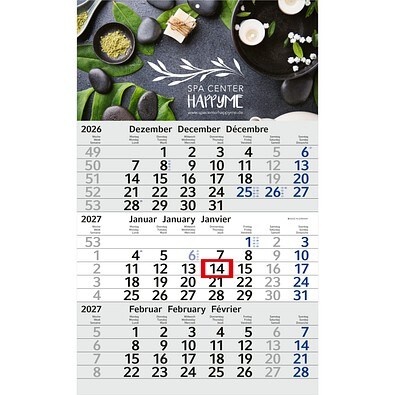 Geiger-Notes Monatskalender Budget 3 Bestseller, inkl. Druck, blau