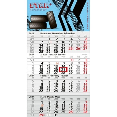 Geiger-Notes Monatskalender Budget 4 Bestseller, inkl. Druck, rot