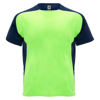 Bugatti T-Shirt Unisex aus recyceltem Material, Fluor Green / schwarz, L
