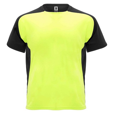 Bugatti T-Shirt Unisex aus recyceltem Material, Fluor Yellow / schwarz, M