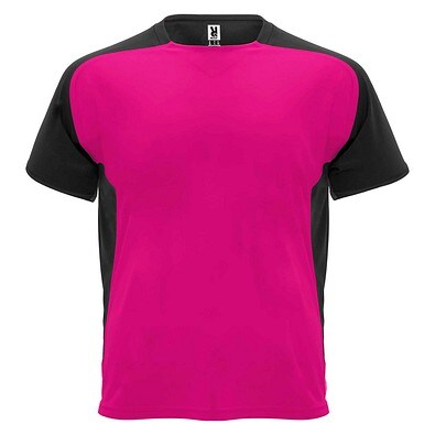 Bugatti T-Shirt Unisex aus recyceltem Material, fuchsia / schwarz, XL
