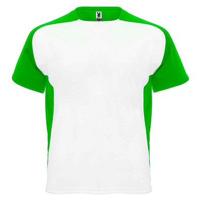 Bugatti T-Shirt Unisex aus recyceltem Material, weiß / farngrün, L