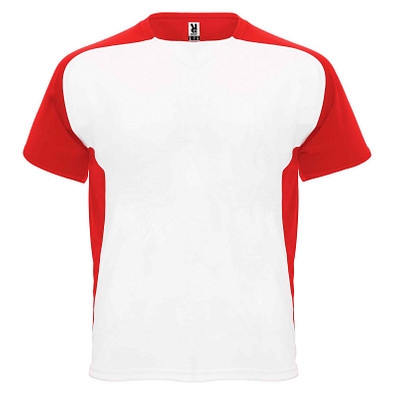 Bugatti T-Shirt Unisex aus recyceltem Material, weiß / rot, L
