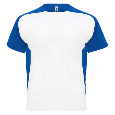 Bugatti T-Shirt Unisex aus recyceltem Material, weiß / royalblau, S