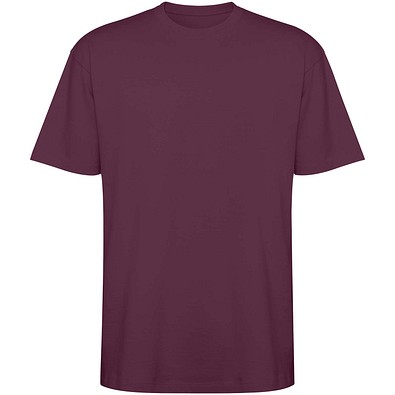 Bull Overzise T-Shirt Unisex, Plum red, S