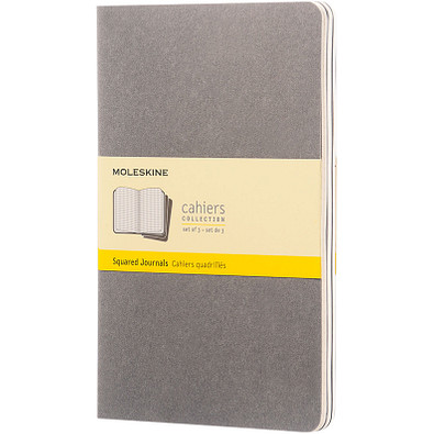 MOLESKINE® Notizbuch Cahier Journal L, kariert, pebble grey MOLESKINE® Notizbuch Cahier Journal L, kariert, pebble grey