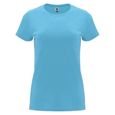 Capri T-Shirt für Damen, türkis, L