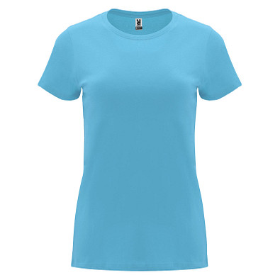 Capri T-Shirt für Damen, türkis, M