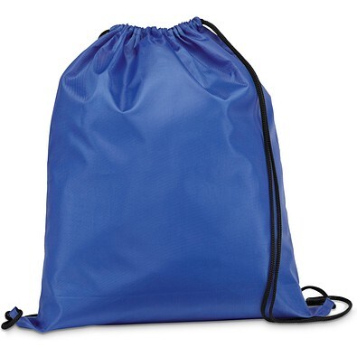 CARNABY. 210D Rucksacktasche mit schwarzen Zugbändern, Königsblau