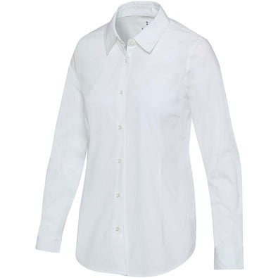 Carnelian 133 g/m² Popeline Bluse, weiss, M