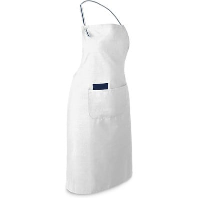 CHIVES. Schürze aus Baumwolle und Polyester (150 g/m²), Weiß
