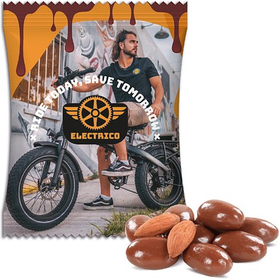 ChoViva Dragierte Mandeln, 10 g, weiße kompostierbare Folie, inkl. Druck