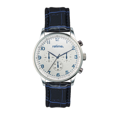 retime® Chronograph Budget IV, dunkelblau/silber retime® Chronograph Budget IV, dunkelblau/silber
