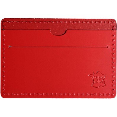 Citizen Green Tintin Kartenetui aus recyceltem Leder, rot