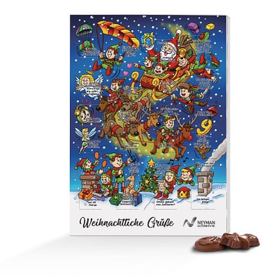 Classic Wand Adventskalender, inkl. Druck, Standardmotiv Magische Schlittenfahrt