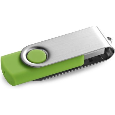 CLAUDIUS 4GB. USB-Stick 4 GB mit Metallclip, Hellgrün