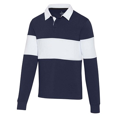 Clyde Rugby Polo Sweatshirt Unisex, navy / weiß, M