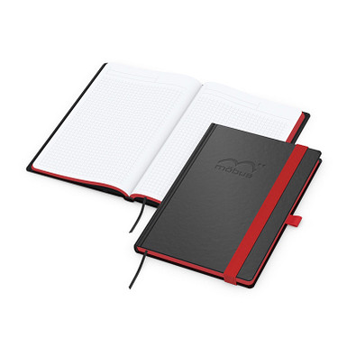 Geiger-Notes Notizbuch Color-Book A5 Bestseller, inkl. Prägung, Farbschnitt rot