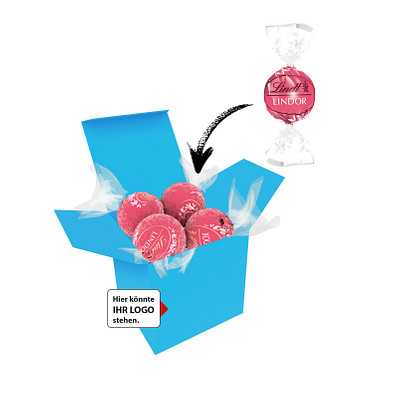 Color Lindor Box - Hellblau - Erdbeer-Sahne