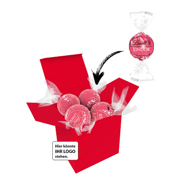 Color Lindor Box - Rot - Erdbeer-Sahne