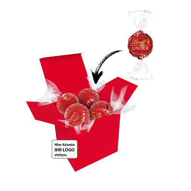 Color Lindor Box - Rot - Vollmilch