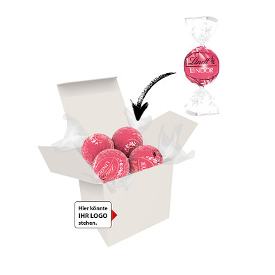 Color Lindor Box - Weiß - Erdbeer-Sahne