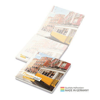 Geiger-Notes Cover Karton green+blue Haftnotizblock, 72 x 72 mm, inkl. Druck