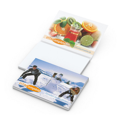 Geiger-Notes Cover Karton White Bestseller Haftnotizblock, 100 x 72 mm, inkl. Druck, Softcover matt