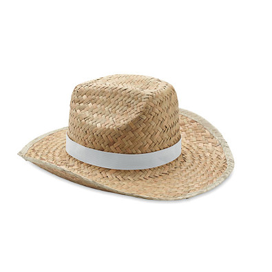 Cowboy-Hut Stroh TEXAS, Weiß