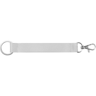 CRAWLEY. SET Lanyard SUBLIMATION Short II DUO (20 mm) mit Ø 32 mm Ring und 20 mm Karabinerhaken, 301 - Weiß