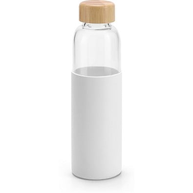 DAKAR. Flasche aus Bambus und Borosilikatglas 600 ml, Weiß