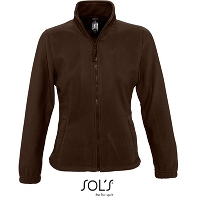 Damen Fleecejacke North, XL, Dark Chocolate