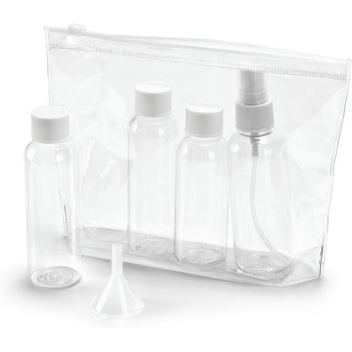 DENIRO. Transparente Kulturbeutel PVC, Transparent