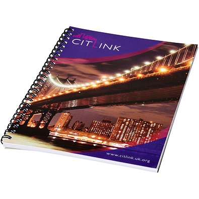 Desk-Mate® A4 Notizbuch mit Spiralbindung, weiß/schwarz, 50 pages