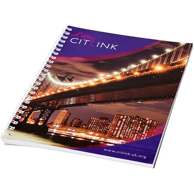 Desk-Mate® A5 Notizbuch mit Spiralbindung, weiß, 80 pages