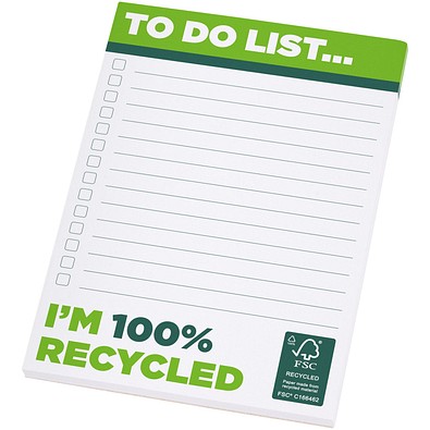 Desk-Mate® A6 recycelter Notizblock, weiss, 25 pages