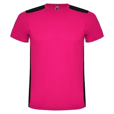 Detroit Sport T-Shirt für Kinder, fuchsia / schwarz, 16