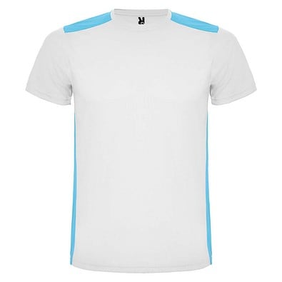 Detroit Sport T-Shirt für Kinder, weiß / türkis, 16