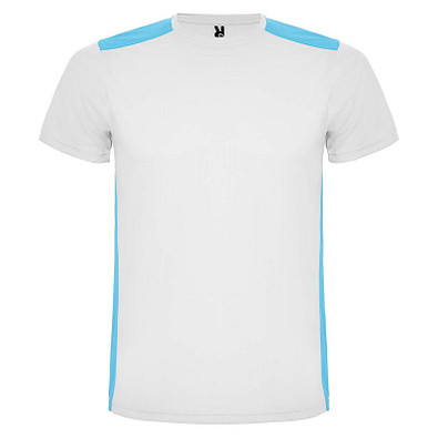 Detroit Sport T-Shirt für Kinder, weiß / türkis, 4