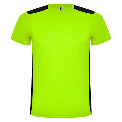 Detroit T-Shirt Unisex aus recyceltem Material, limone / schwarz, M