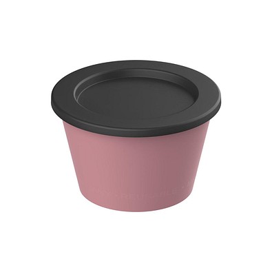 Dipbecher ToGoPlus, 100 ml, raffiniertes rot/schwarz