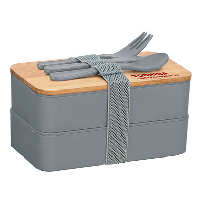 Doppel-Lunchbox ECO L1, grau