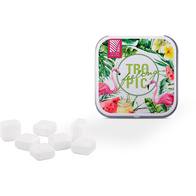 Dose quadratisch, inkl. Druck, Traubenzuckerquadrate Dose quadratisch, inkl. Druck, Traubenzuckerquadrate